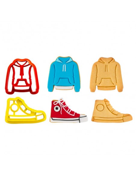 Kit 2 Cortadores Zapatilla y Sudadera Decora