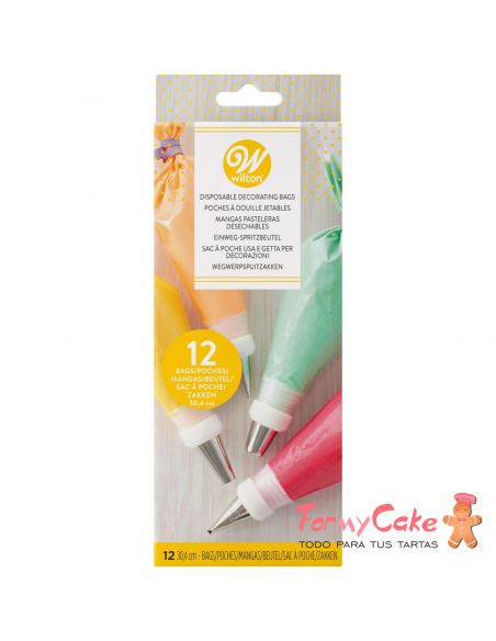 Mangas Pasteleras Desechables 12ud 30cm Wilton
