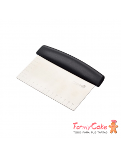 Espatula Cortador inox con medidas Kitchen Kraft