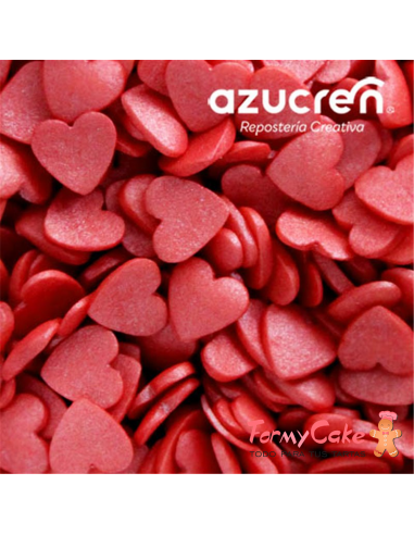 Corazones Azucar Rojos 60 Gramos Azucren