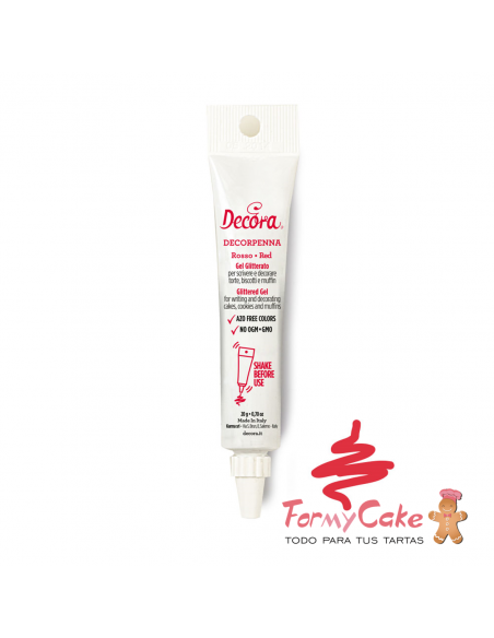 Gel Decorativo Rojo Decopernna, 20gr Decora