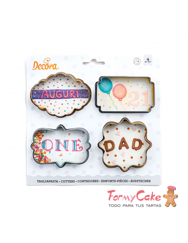 Set 4 Cortadores De Marcos Grandes Decora