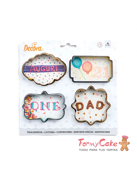 Set 4 Cortadores De Marcos Grandes Decora