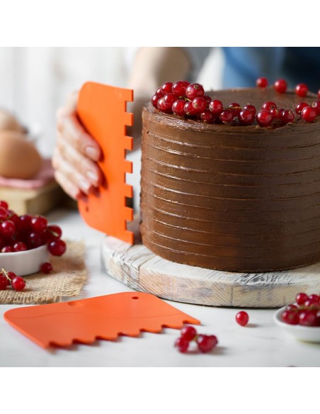 Set de Espátulas Ondulada y Peine de Plástico 2 Ud. Decora