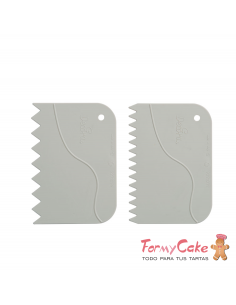 Set de Espátulas Dentadas de Plástico 2 Ud. Decora
