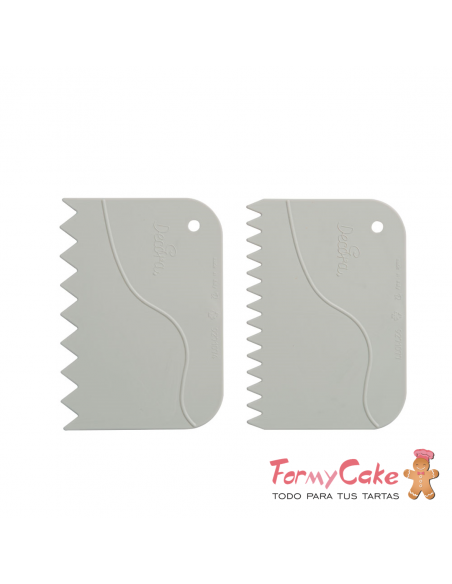 Set de Espátulas Dentadas de Plástico 2 Ud. Decora