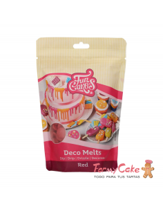 Deco Melts Rojo 250gr Funcakes