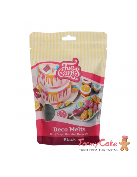 Deco Melts Negro 250gr Funcakes
