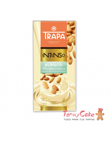 Tableta Chocolate Blanco con Almendra 175gr Trapa