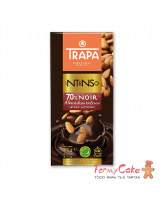 Tableta Chocolate Negro 70% Con Almendras 175gr Trapa