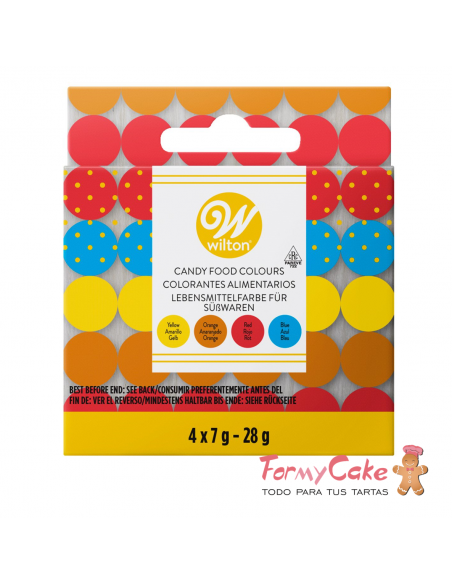 Kit Colorantes Liposolubles Wilton 4ud. 28gr