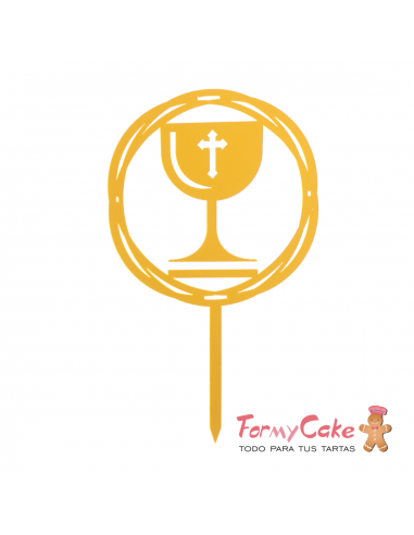 Topper Acrílico Cáliz Comunión Dekora