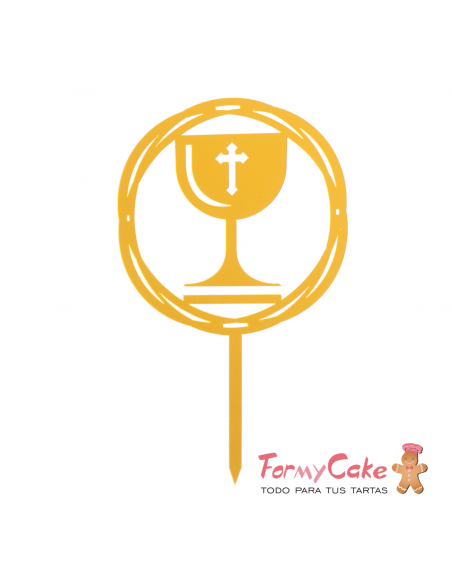 Topper Acrílico Cáliz Comunión Dekora