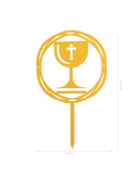 Topper Acrílico Cáliz Comunión Dekora