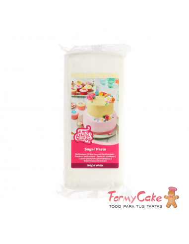Fondant  Blanco Brillante 1 Kg Funcakes