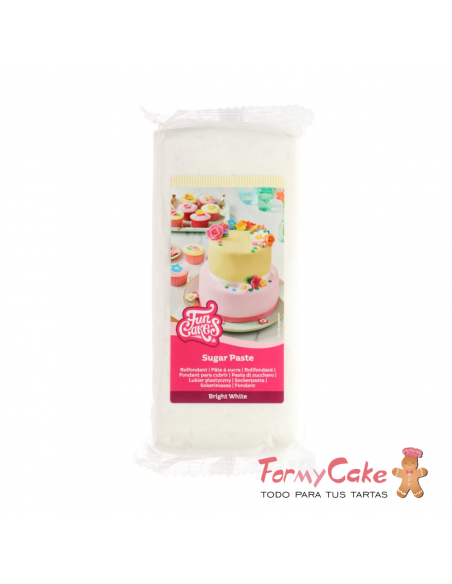 Fondant  Blanco Brillante 1 Kg Funcakes