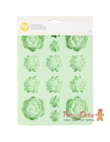 Molde Silicona Suculentas Wilton