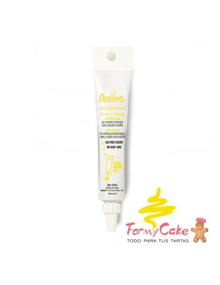 Gel Decorativo Amarillo Decorpenna, 20gr Decora