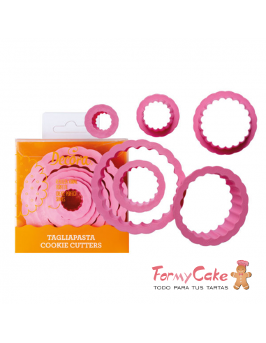 Set 6 Cortadores De Círculo Rizado Decora