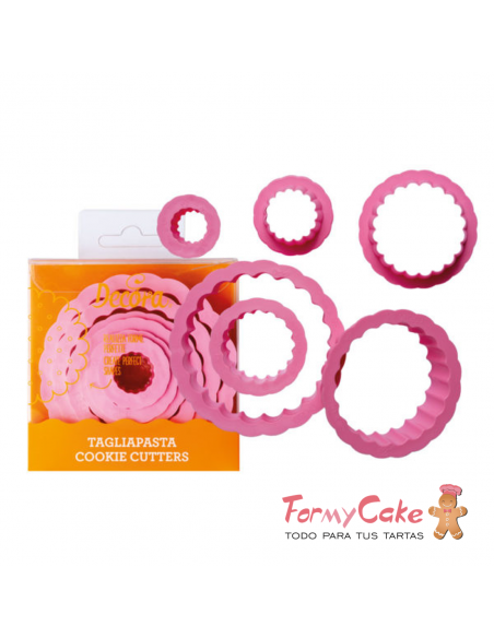 Set 6 Cortadores De Círculo Rizado Decora