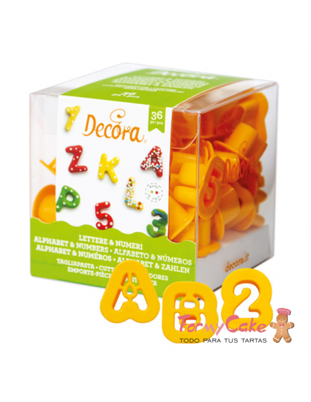 Cortantes Números y Letras Pequeñas Decora