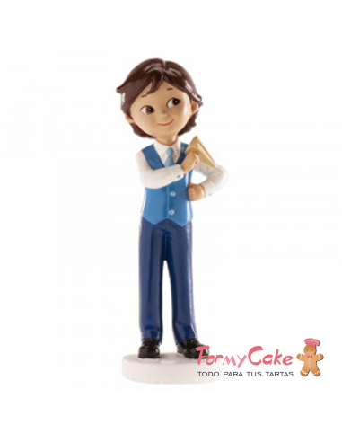 Figura Tarta De Comunión Niño Con Avión Dekora