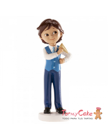 Figura Tarta De Comunión Niño Con Avión Dekora