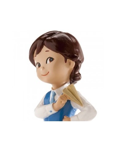 Figura Tarta De Comunión Niño Con Avión Dekora
