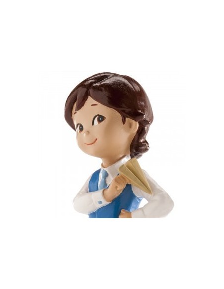 Figura Tarta De Comunión Niño Con Avión Dekora