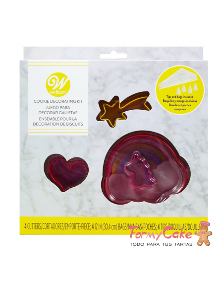 Kit Decoración Galletas De Unicornio Wilton
