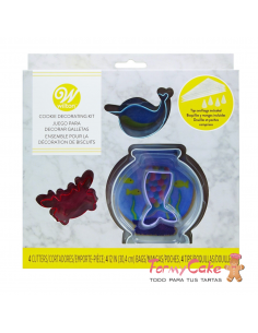 Kit De Decoración De Galletas De Pecera Wilton