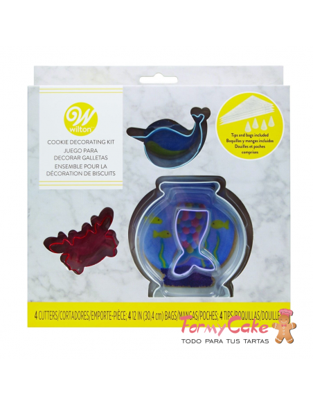 Kit De Decoración De Galletas De Pecera Wilton