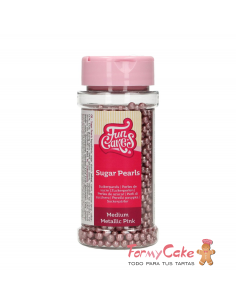 Perlas Rosas Metalizadas 80gr Funcakes
