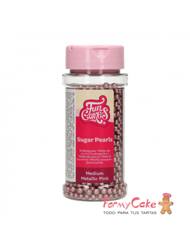 Perlas Rosas Metalizadas 80gr Funcakes