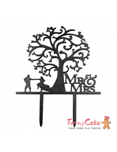 Topper para Tarta Novios