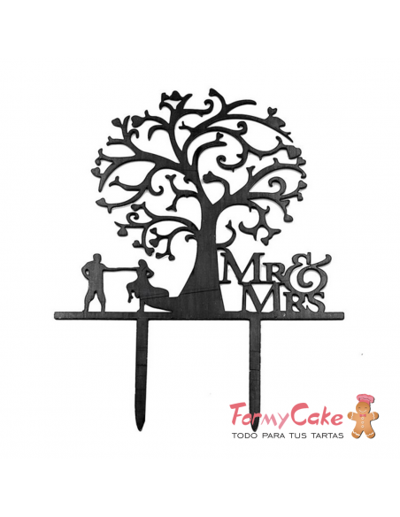 Topper para Tarta Novios