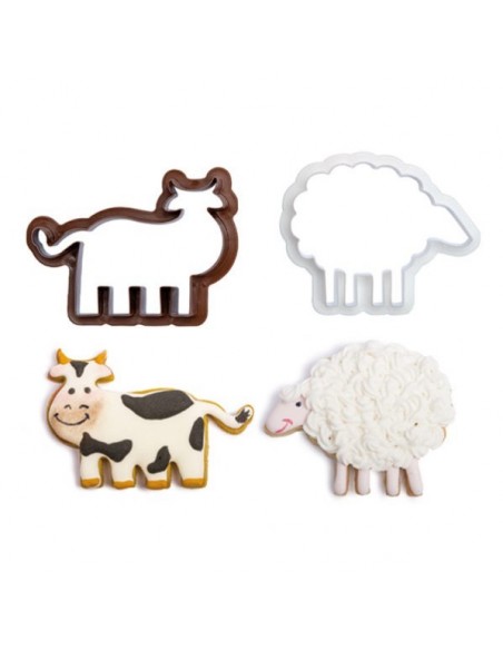 Set 4 Cortadores De Animales Granja Decora