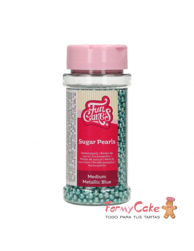 Perlas Azules Metalizadas 80gr Funcakes