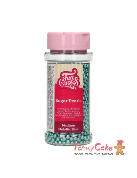 Perlas Azules Metalizadas 80gr Funcakes