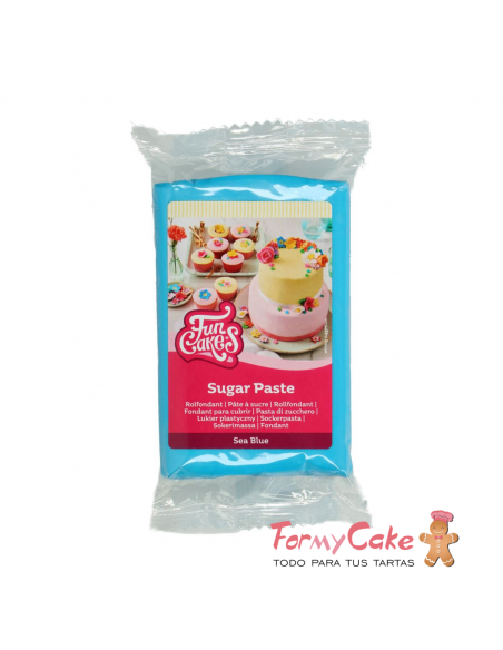 Fondant  Azul Mar 250gr Funcakes