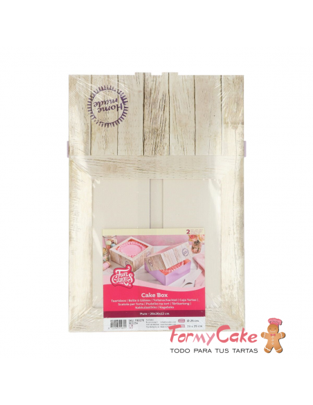 Caja Decorada para Tartas 2ud 26x26x12cm Funcakes