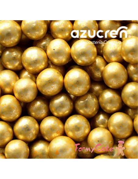 Perlas Oro Metalizadas 8MM 90gr Azucren