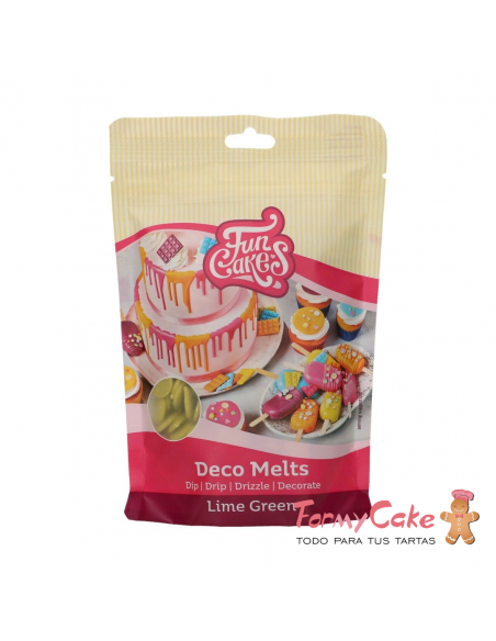 Deco Melts Verde Lima 250gr Funcakes