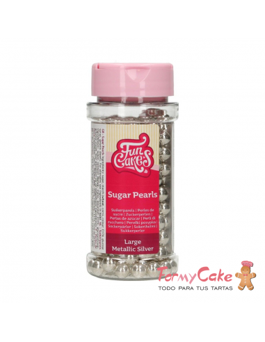 Perlas Plateadas Maxi 80gr Funcakes