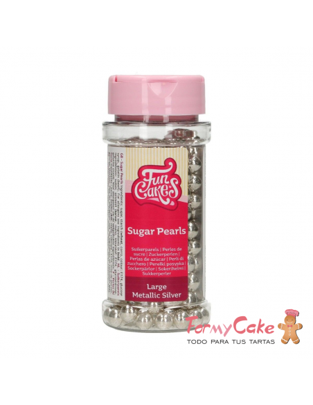 Perlas Plateadas Maxi 80gr Funcakes