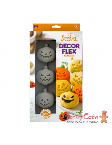 Molde de Calabazas En Silicona 6 Cavidades Decora
