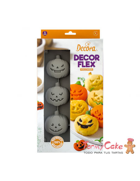 Molde de Calabazas En Silicona 6 Cavidades Decora