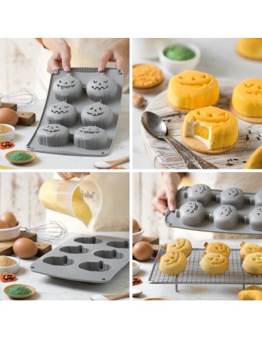 Molde de Calabazas En Silicona 6 Cavidades Decora