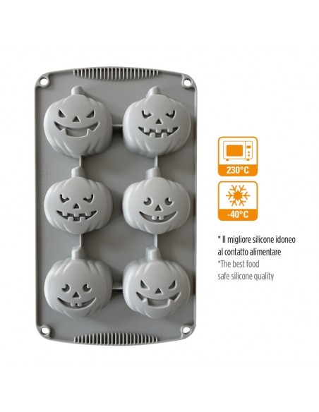 Molde de Calabazas En Silicona 6 Cavidades Decora
