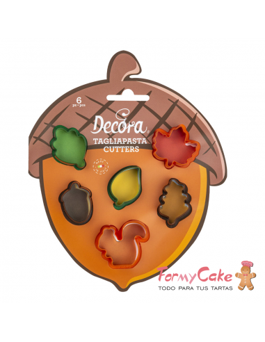 Set 6 Cortadores Mini De Otoño Decora